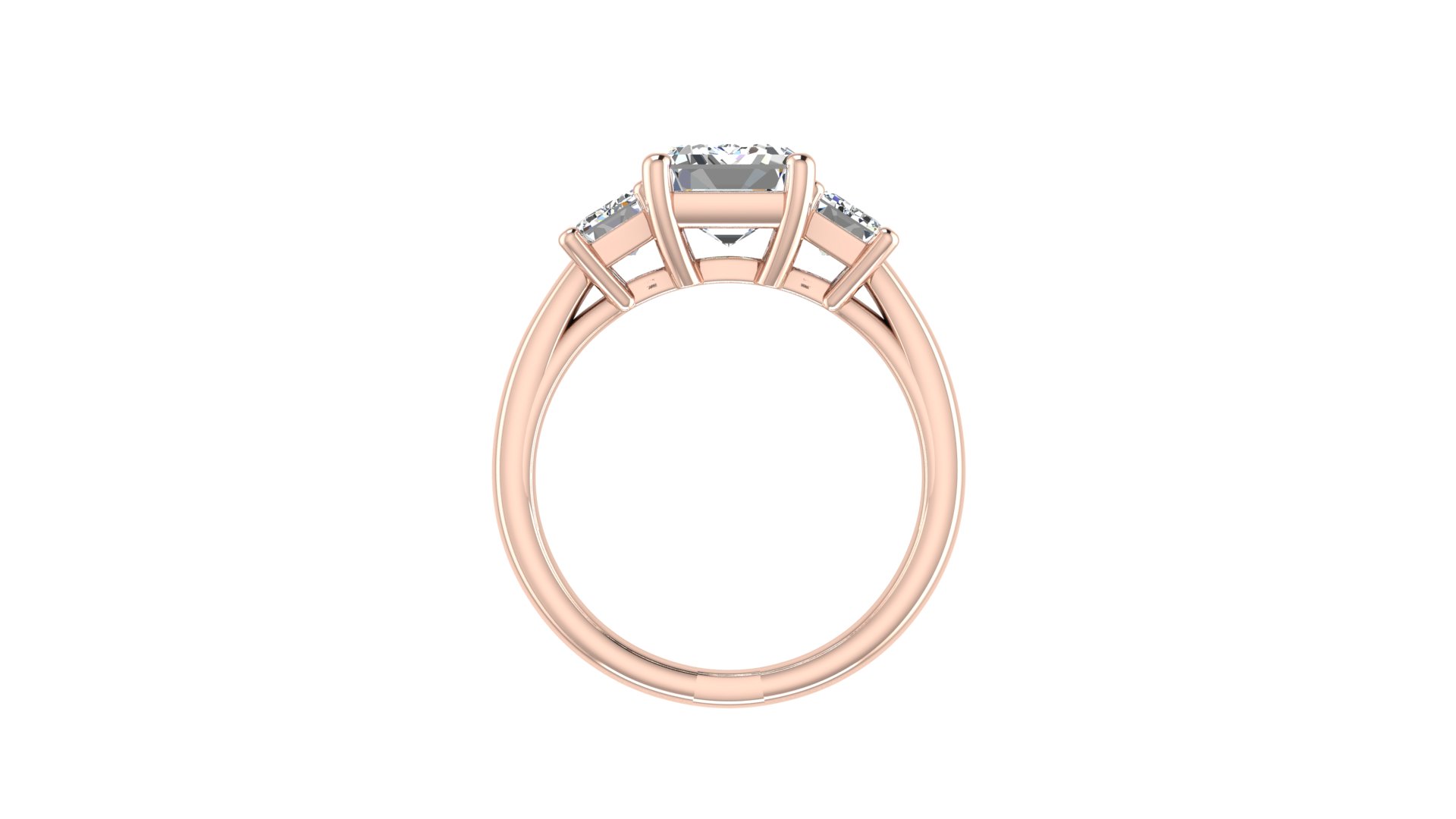 Aaliyah Emerald Three-Stone Engagement ring
